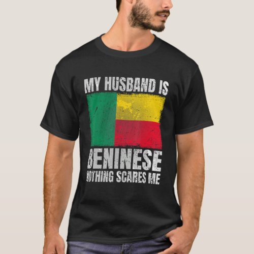 My Husband is Beninese Flag for Wife Benin Benines T_Shirt