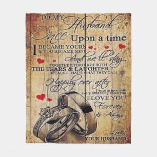 My Husband Letter Gift Letter For Him Fleece Blanket