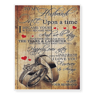 My Husband Letter Gift Letter For Him Temporary Tattoos