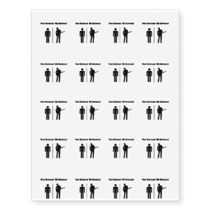 My Husband Love Guitar - Guitar Player Temporary Tattoos