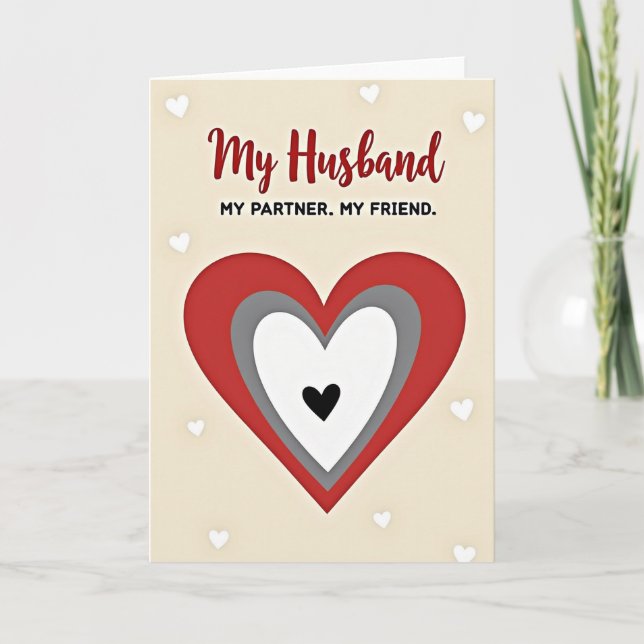 My Husband My Partner My Friend Card (Front)