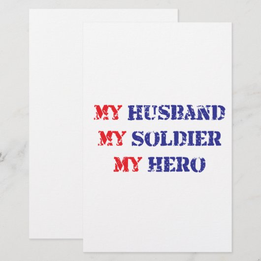 My husband, my soldier, my hero (Front/Back)