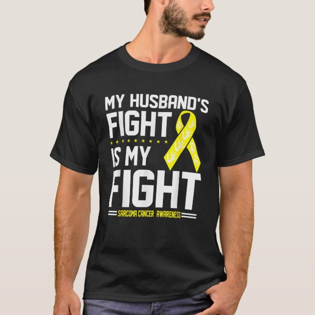 My Husband Sarcoma Cancer Awareness T-Shirt (Front)