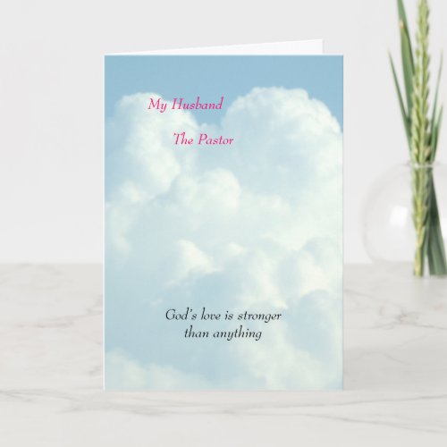 My Husband The Pastor Thank You Card