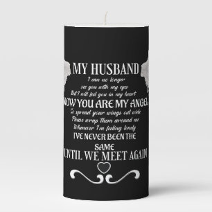 My Husband until we meet again Pillar Candle