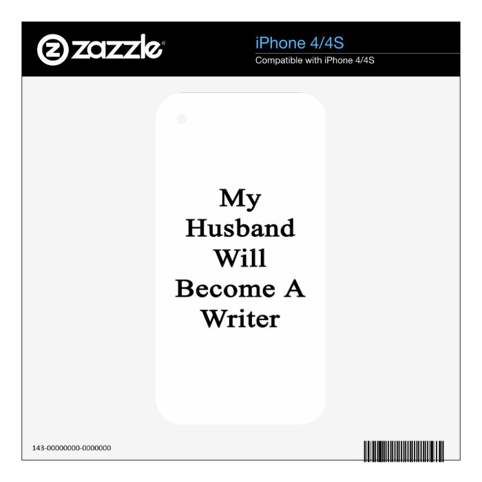 My Husband Will Become A Writer Decals For iPhone 4S