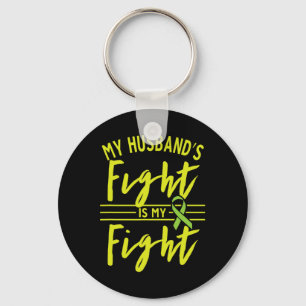 My Husbynd's Fight Is My Fight Kidney Disease Awar Keychain