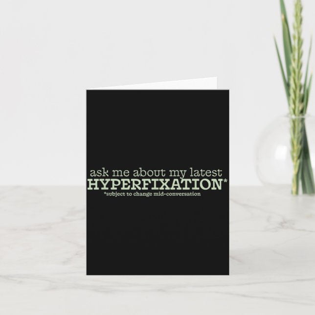 My Hyperfixation Card (Front)