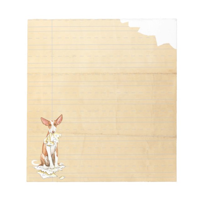 My Ibizan Hound Ate My Homework Notepad (Front)