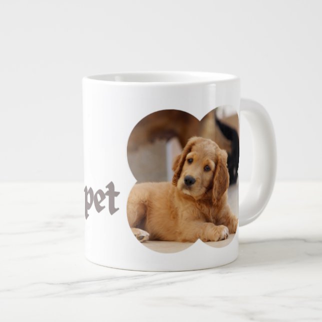 My Ideal Pet – Puppy Love Design Giant Coffee Mug (Front Right)