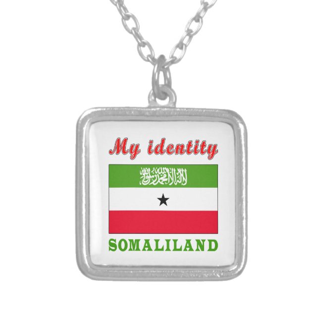 My Identity Somaliland Silver Plated Necklace (Front)