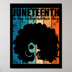 My Independence Day Retro Afro Women Melanin Poster