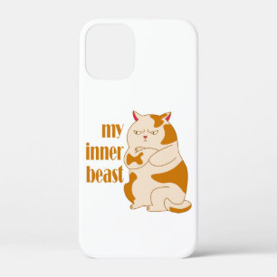 My inner beast lazy fat cat motivational quote iPhone 12 mini case