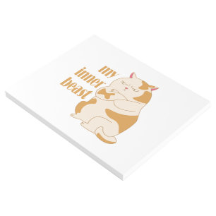My inner beast lazy fat cat motivational quote gallery wrap