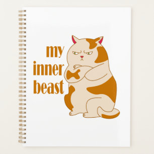 My inner beast lazy fat cat motivational quote planner