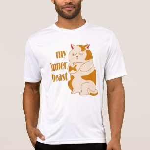 My inner beast lazy fat cat motivational quote T-Shirt
