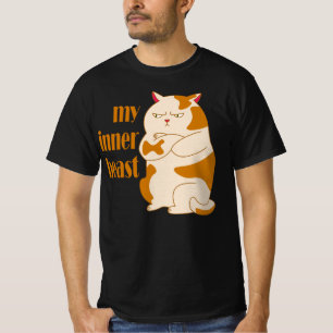 My inner beast lazy fat cat motivational quote T-Shirt