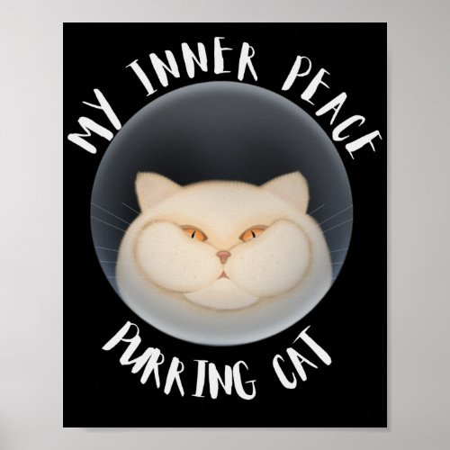 My inner peace Purring cat Poster