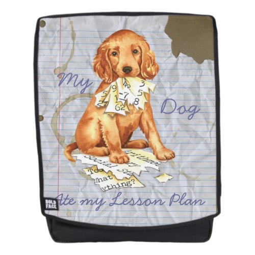 My Irish Setter Ate My Lesson Plan Backpack