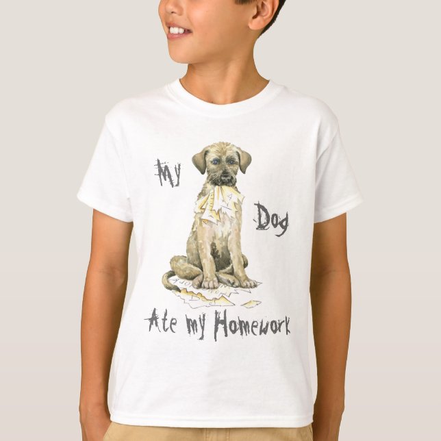 My Irish Wolfhound Ate my Homework T-Shirt (Front)