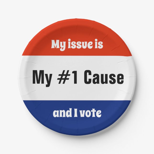 My Issue Election Voter Paper Plates (Front)