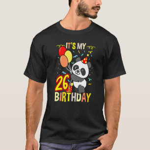 My Its 26th Birthday Panda Animal T-Shirt