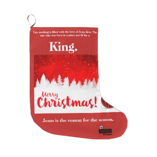 My Jesus Is The reason for The Season Large Christmas Stocking