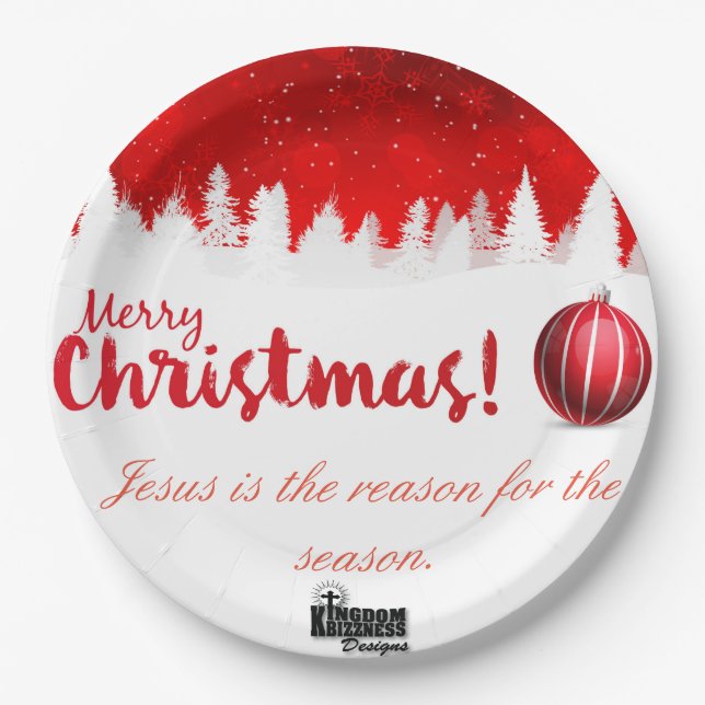 My Jesus Is The reason for The Season Paper Plates (Front)