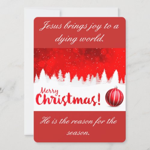My Jesus Is The reason for The Season rounded Holiday Card