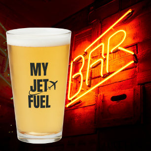 My Jet Fuel & Airplane, Boyfriend Husband, Funny Glass