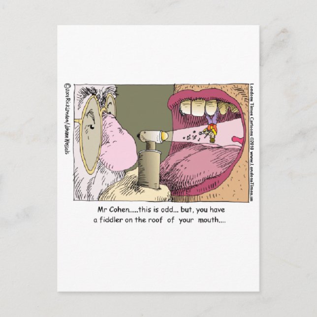 My Jewish Dentist Funny Gifts Mugs Tees & More Postcard (Front)