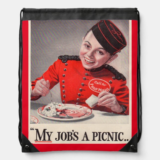 My Job's a Picnic Drawstring Bag (Front)