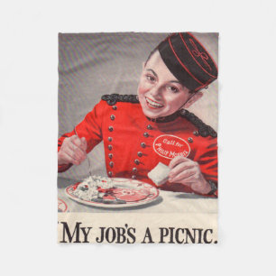 My Job's a Picnic Fleece Blanket