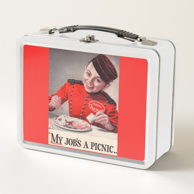 My Job's a Picnic  Metal Lunch Box (Front)