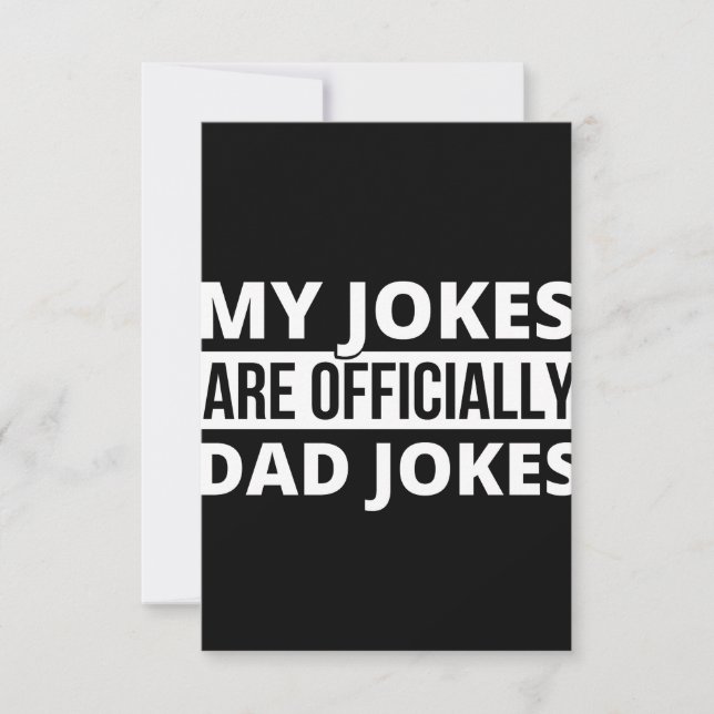 my jokes are dad jokes note card (Front)
