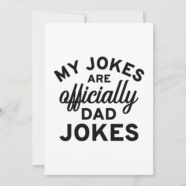 My Jokes Are Officially Dad Jokes Thank You Card (Front)