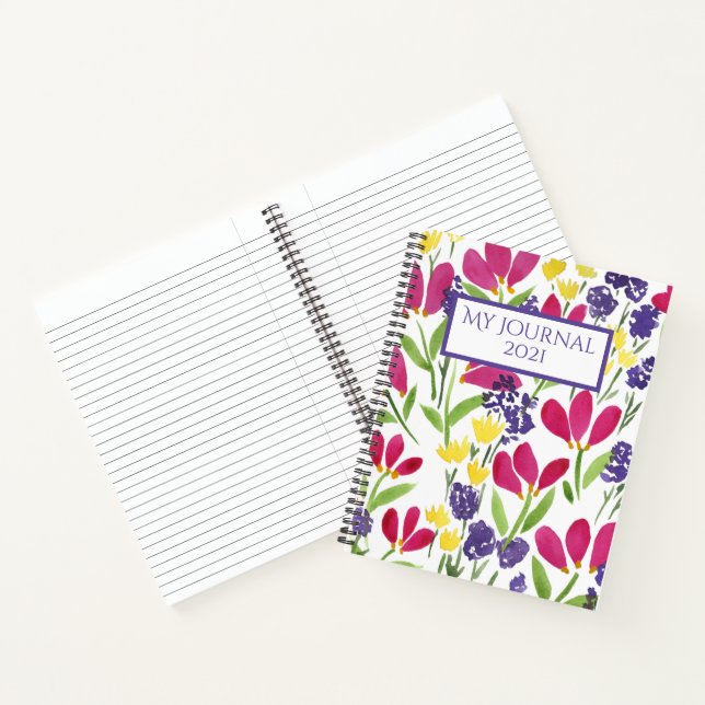 My Journal Custom Flowers Pink Purple Yellow (Inside)