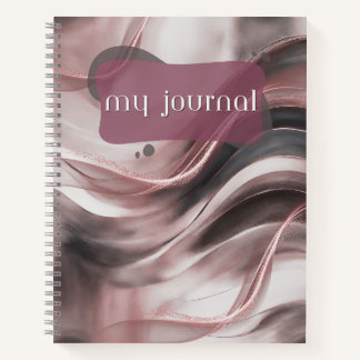 My Journal Rose Gold Wave Spiral Notebook