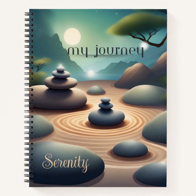 My Journey Zen Inspired Journal Spiral Notebook (Front)