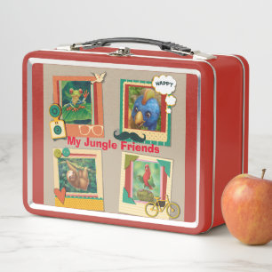 My Jungle Friends Fun Retro Metal Lunchbox