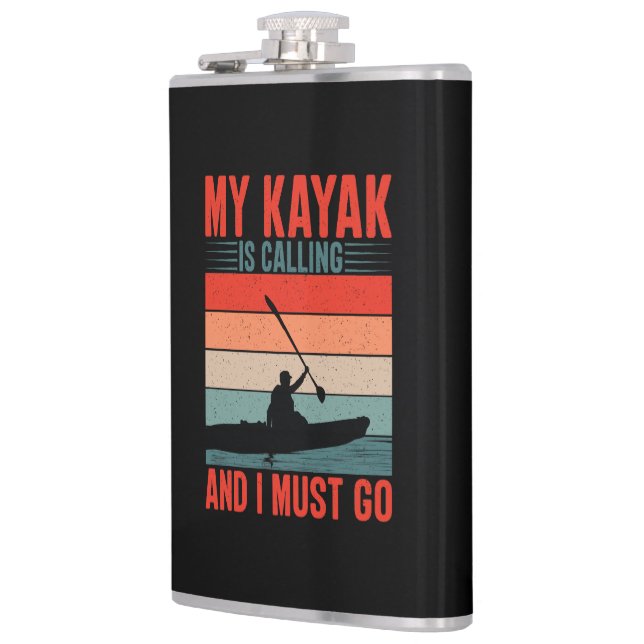 My Kayak is Calling and I Must Go Flask (Left)