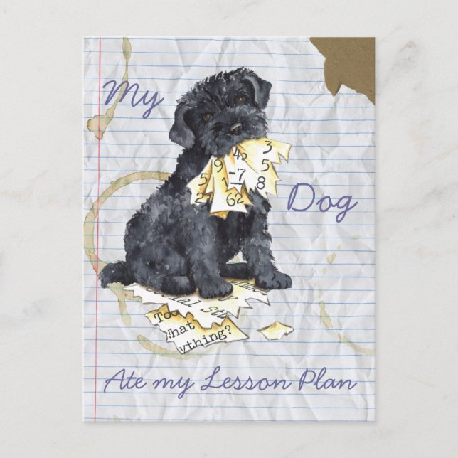 My Kerry Ate My Lesson Plan Postcard (Front)