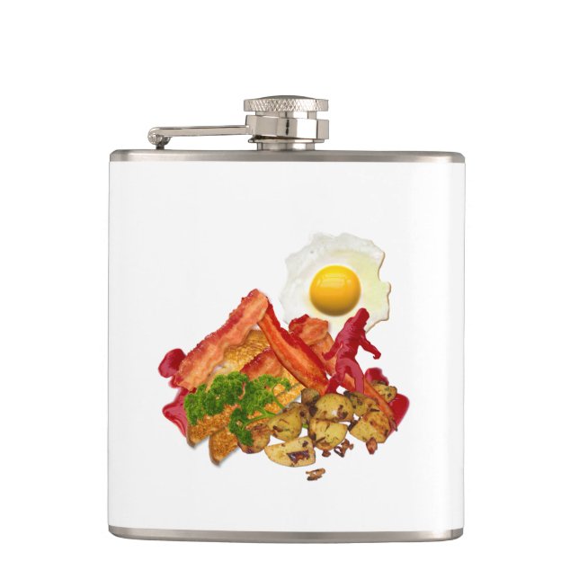 My Ketchup Gone Squatchin for Bacon Breakfast Flask (Front)