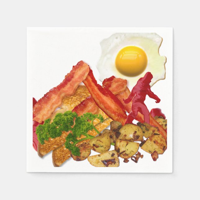 My Ketchup Gone Squatchin for Bacon Breakfast Paper Napkins (Front)
