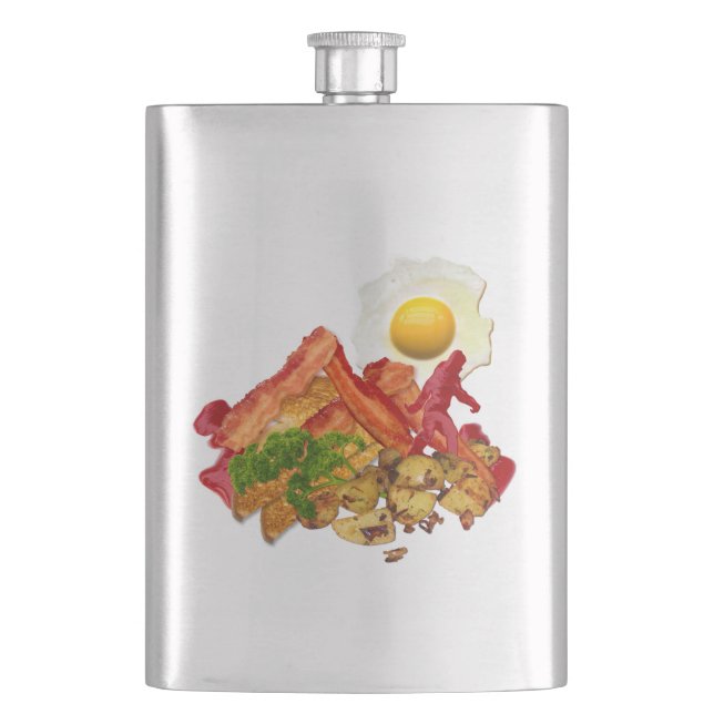 My Ketchup Gone Squatchin for Bacon Decor Flask (Front)