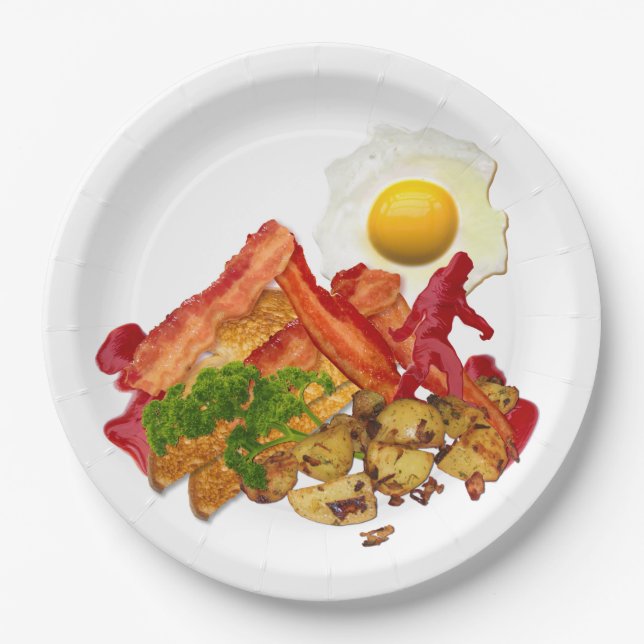 My Ketchup Gone Squatchin for Bacon Paper Plates (Front)