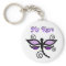 My Keys, purple & black dragonfly Keychain