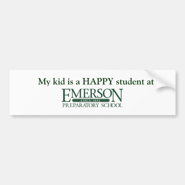 My Kid is a HAPPY student at Emerson Prep Bumper Sticker (Front)