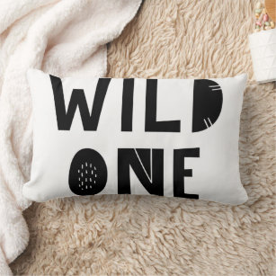 My Kid "Wild One" One Piece Unique Scandi Owl Lumbar Pillow