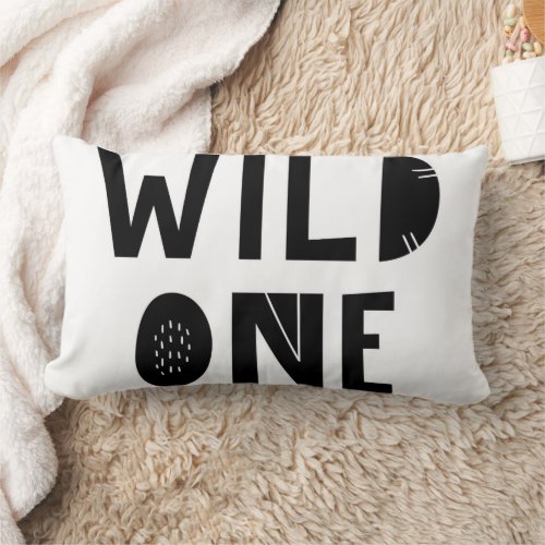 My Kid Wild One One Piece Unique Scandi Owl Lumbar Pillow